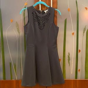 Gray dress with top cutout